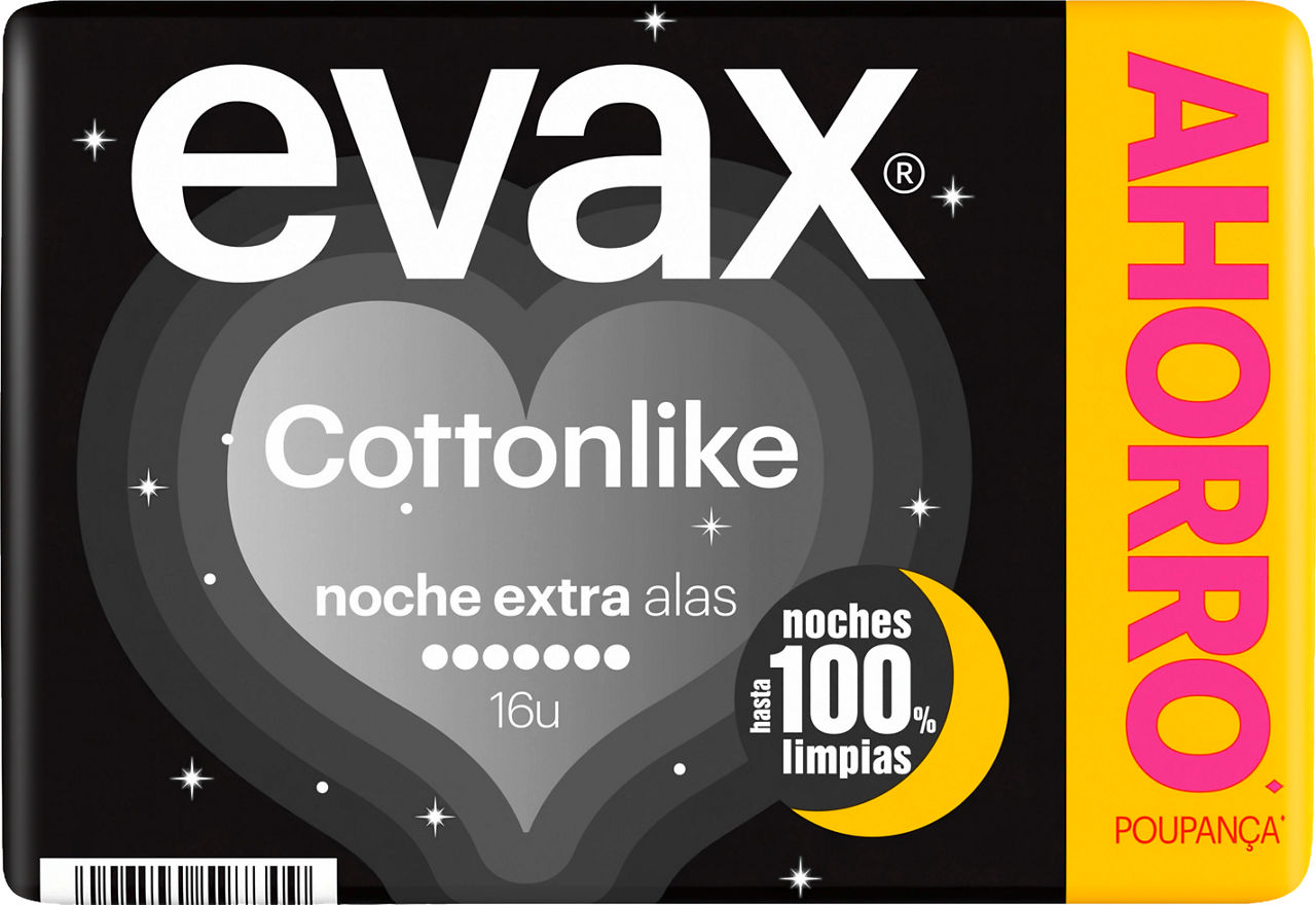 Compresas noche extra con alas 16 unidades