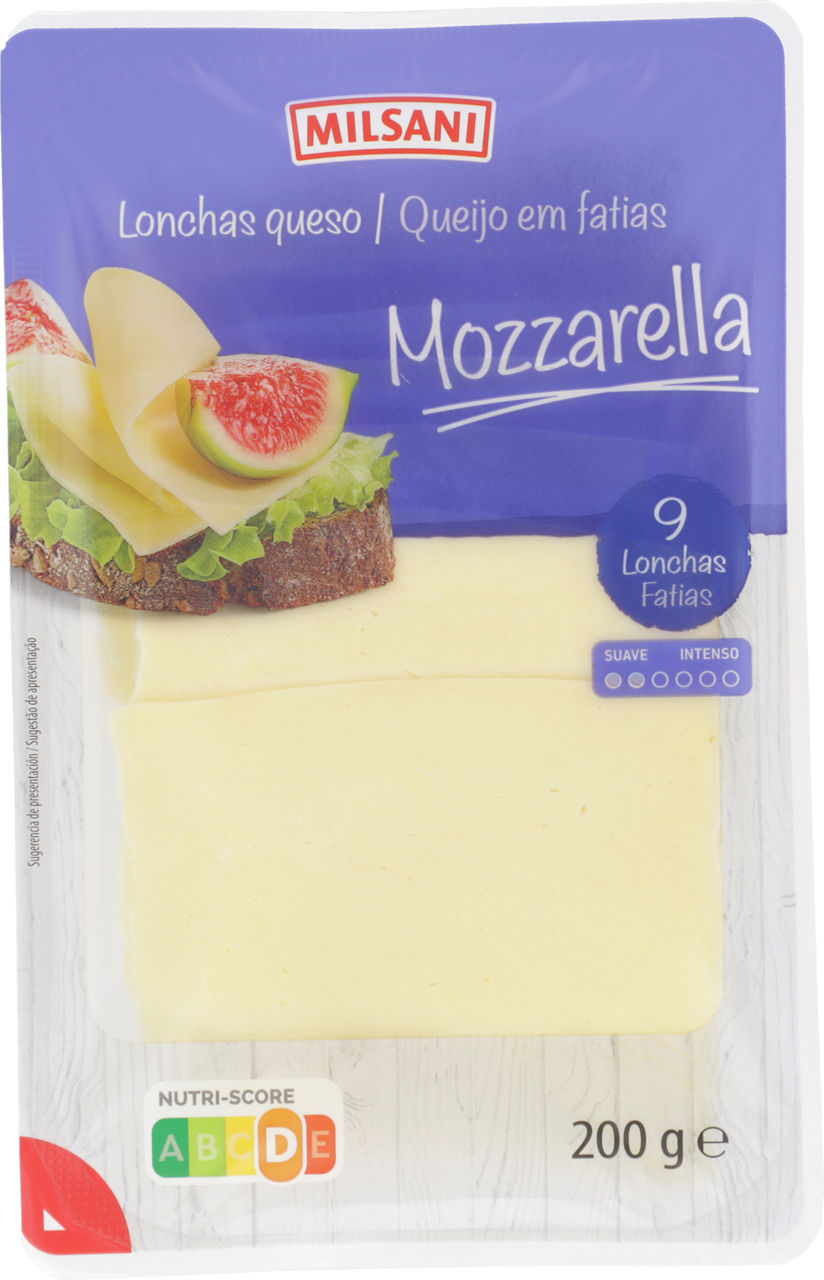 Lonchas de queso mozzarella 200 g
