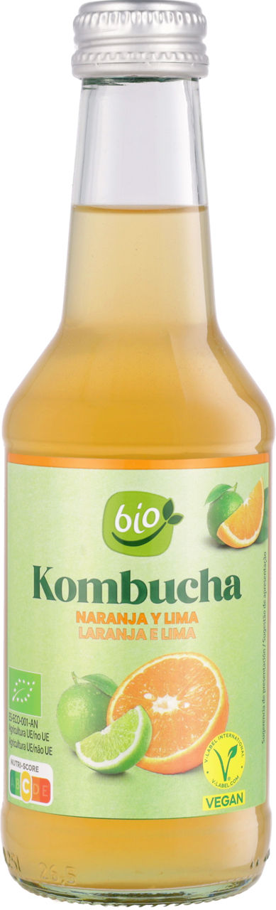 Kombucha sabor naranja y lima 250 ml