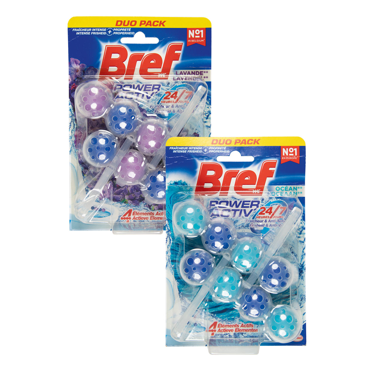 BREF Wc-blokjes, 2 st. (2 x (2 x 50 g), per pak)