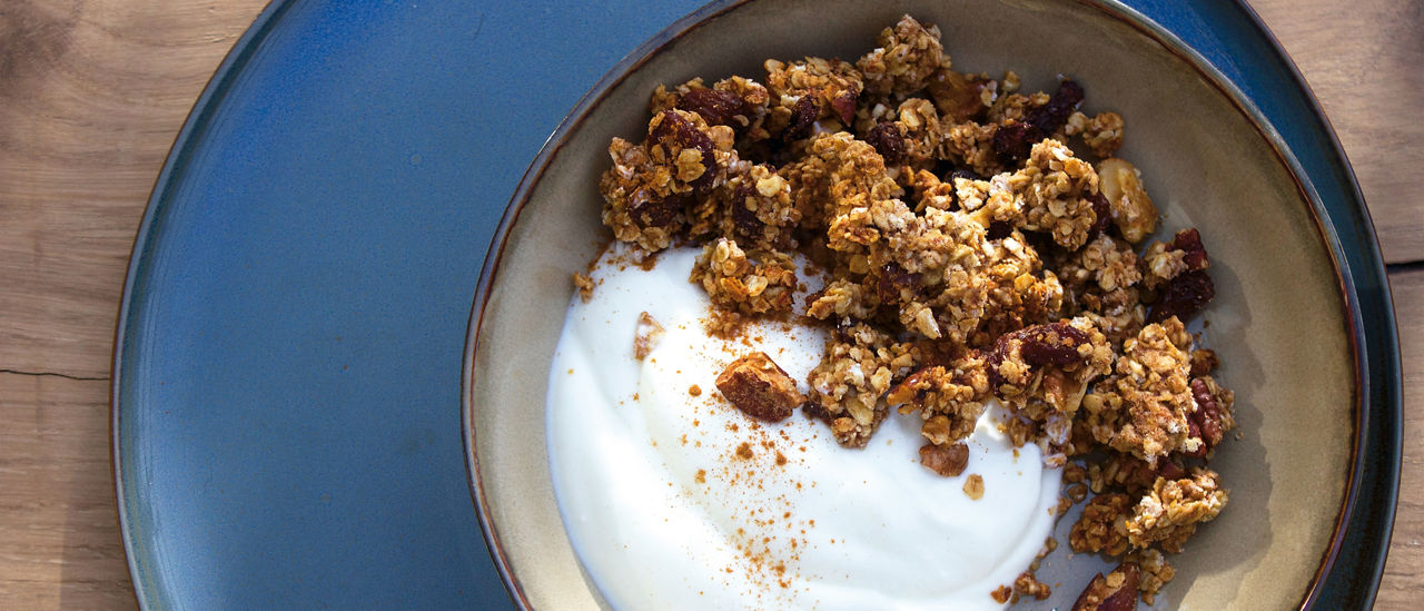 Knapperige granola met banaan van ALDI