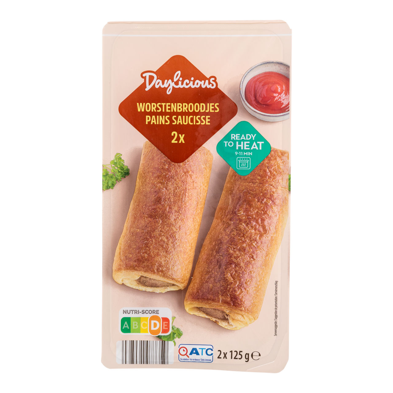 DAYLICIOUS® Worstenbroodjes, 2 st.
