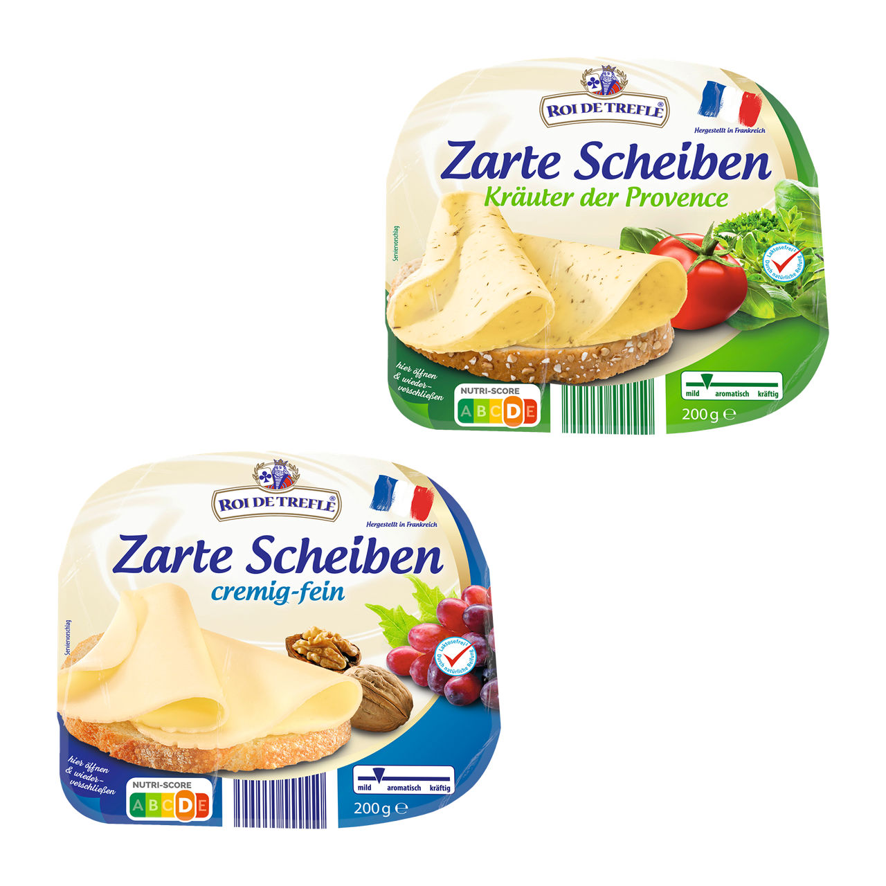 Französische Weichkäsescheiben