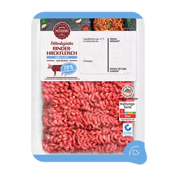 Fettreduziertes Rinderhackfleisch