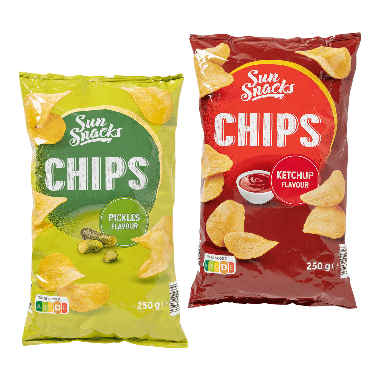 SUNSNACKS® Pickles- of ketchupchips