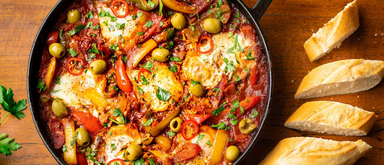 Shakshuka met een Spaanse twist bij ALDI