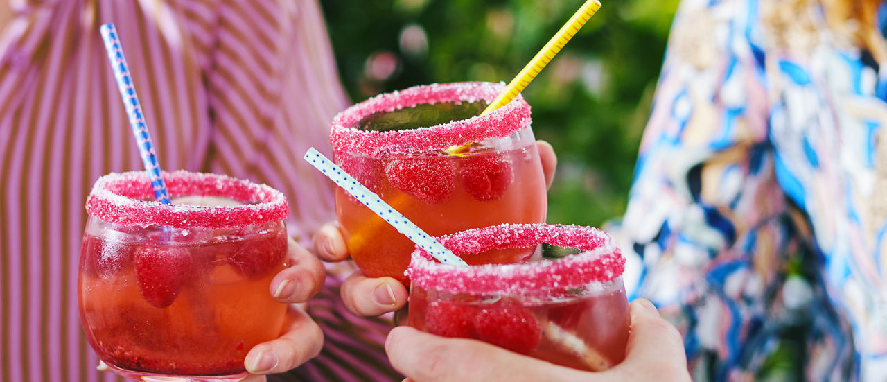 Frambozencocktail met rosé 