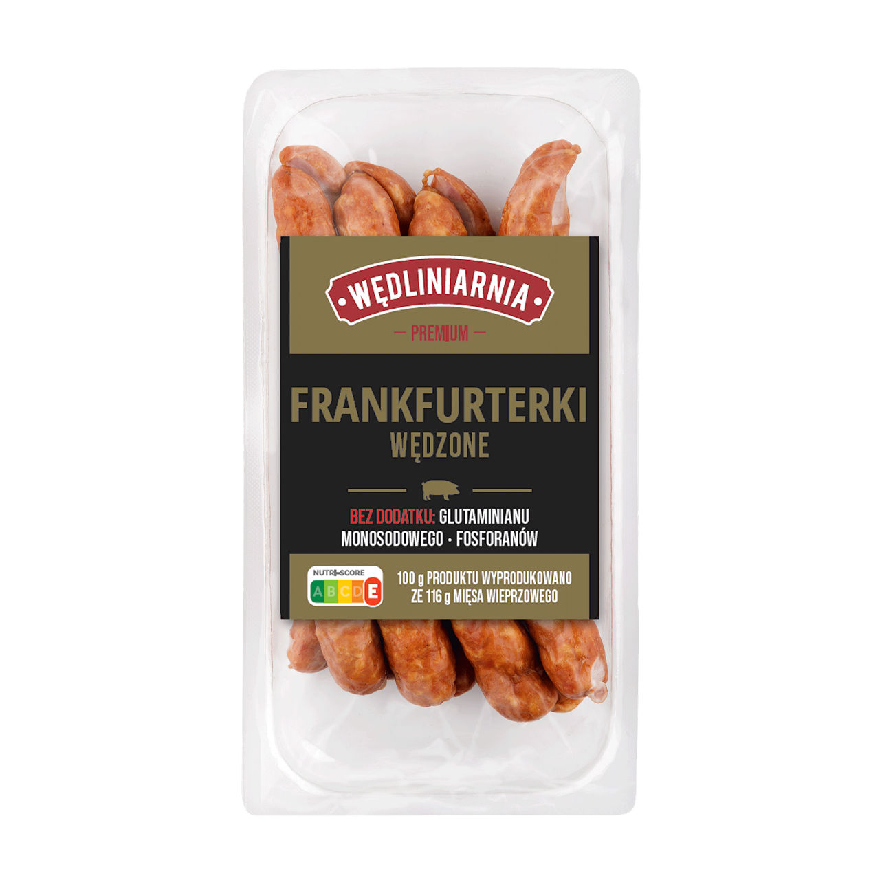 Frankfurterki wędzone surowe