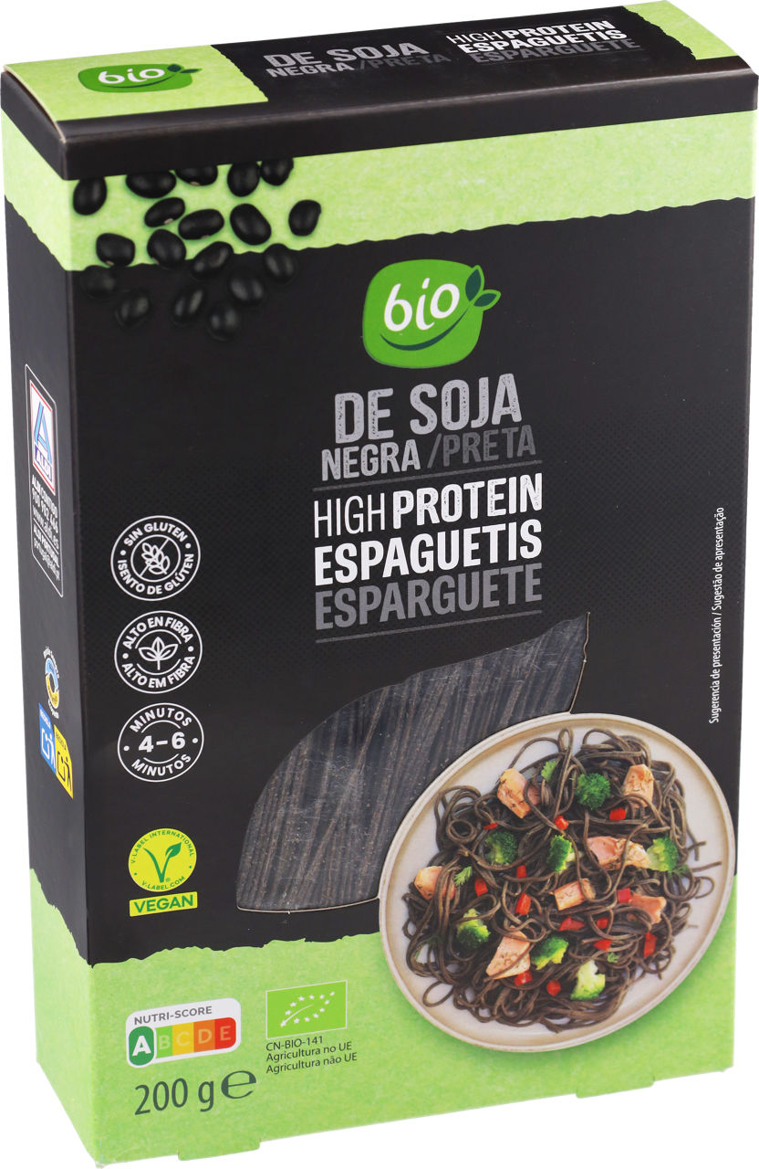 Espaguetis de soja negra ecológicos 200 g