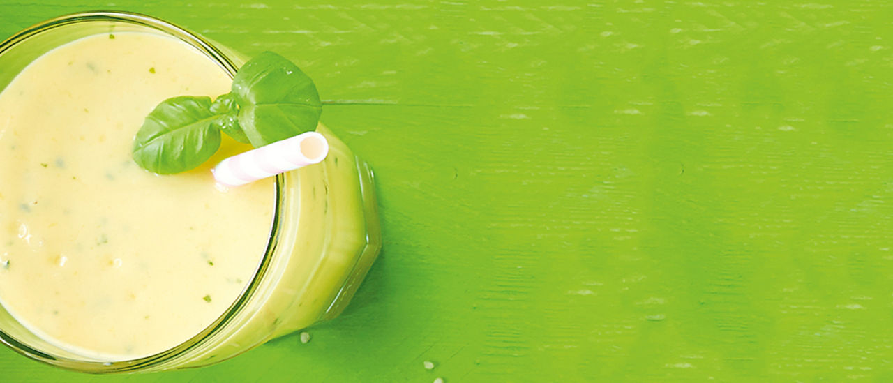 Mangosmoothieflip met volle yoghurt, hennepzaad en honing van ALDI