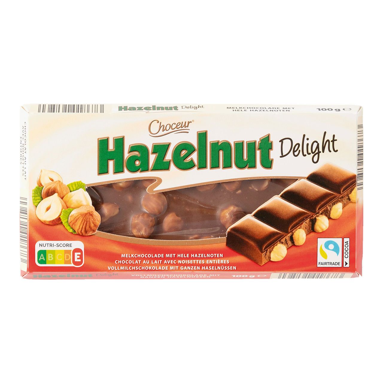 CHOCEUR Chocolade met hele hazelnoten (100 g)