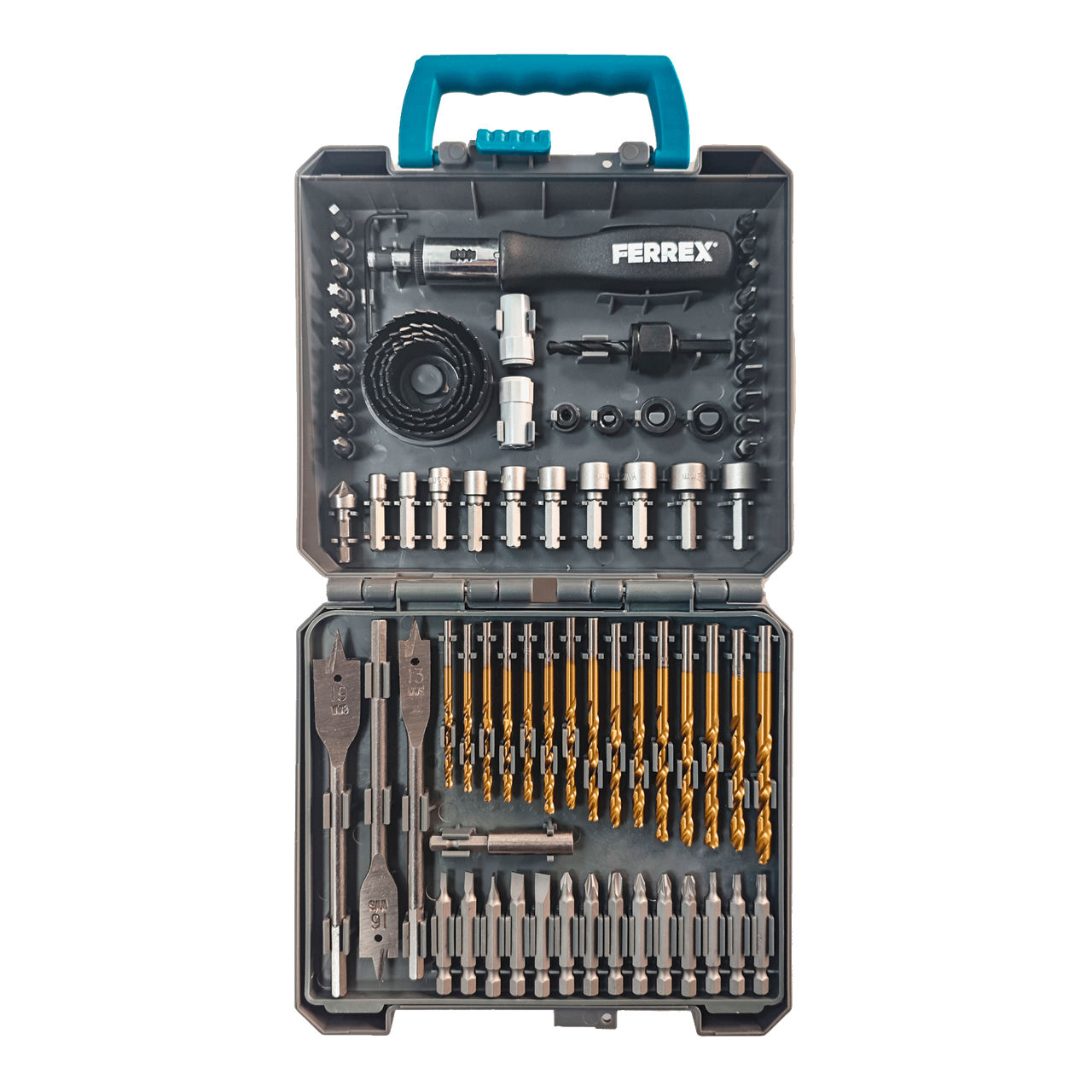 FERREX® Boor- en bitset, 204 st.