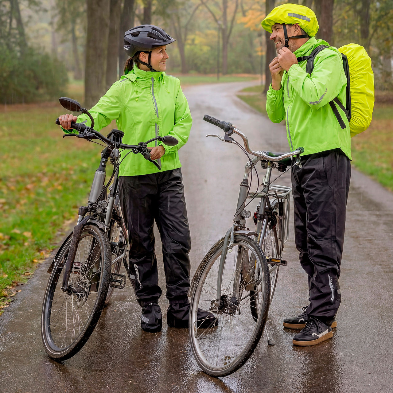Spodnie rowerowe przeciwdeszczowe damskie/męskie
