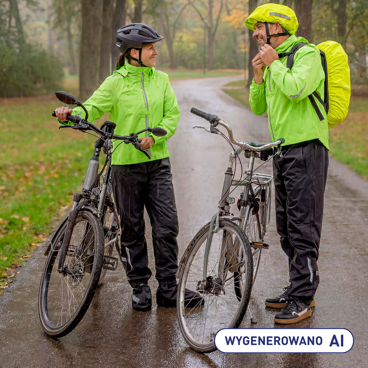 Spodnie rowerowe przeciwdeszczowe damskie/męskie