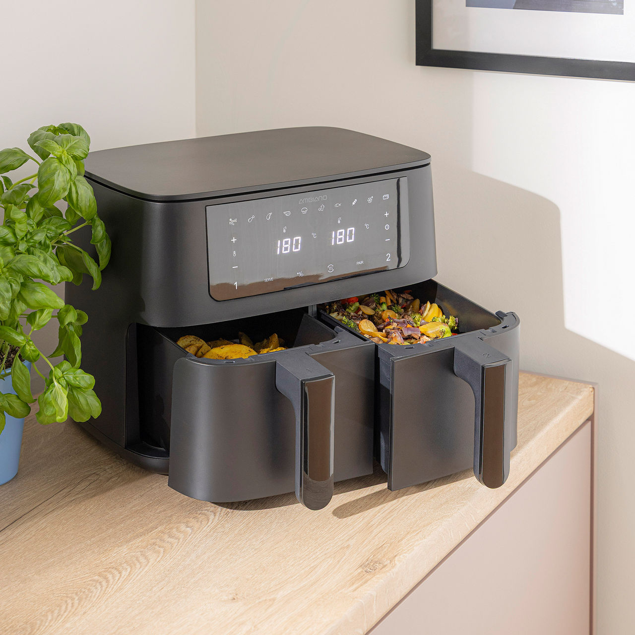 Frytkownica beztłuszczowa dwukomorowa Airfryer