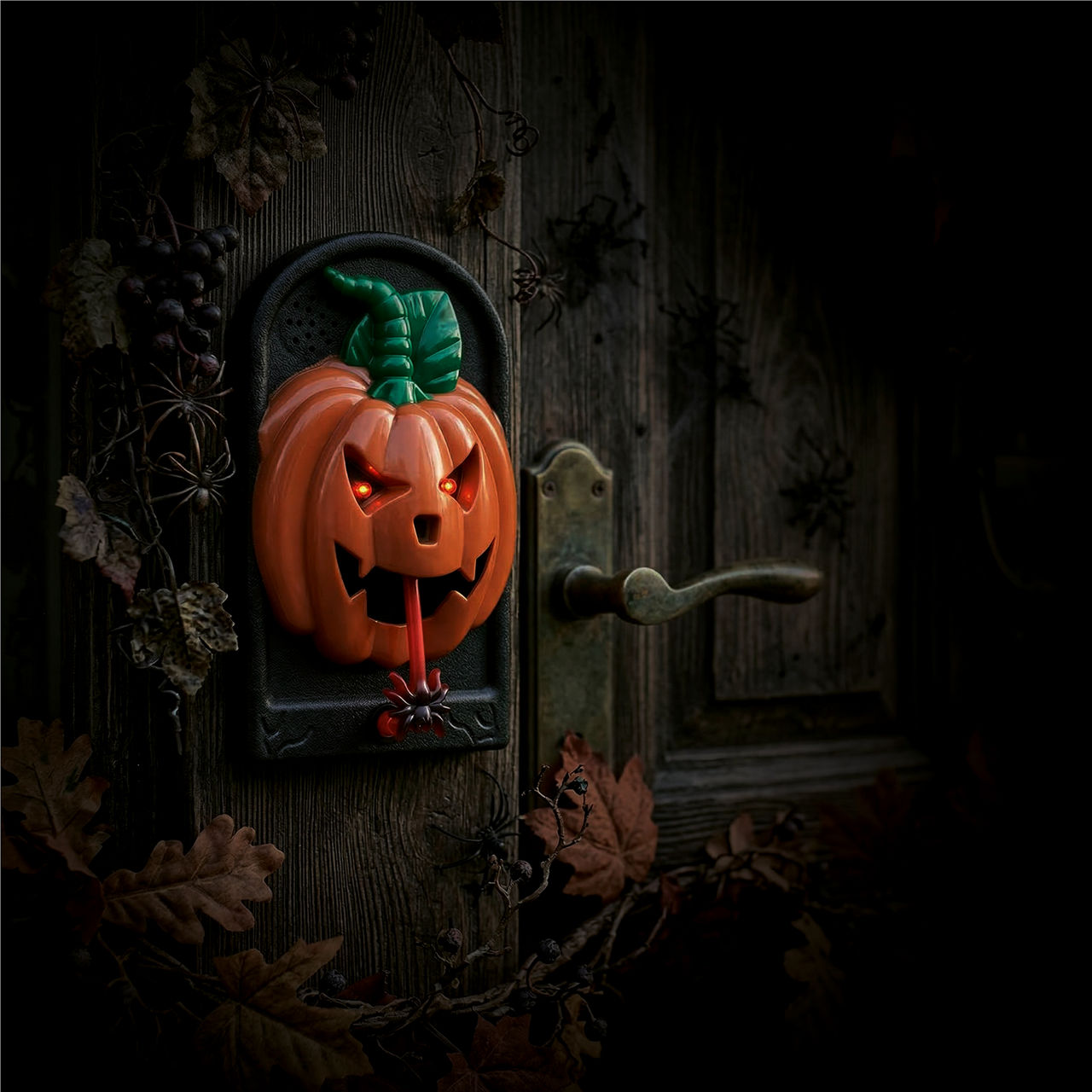 Dzwonek do drzwi LED/Dekoracja LED z dźwiękiem Halloween