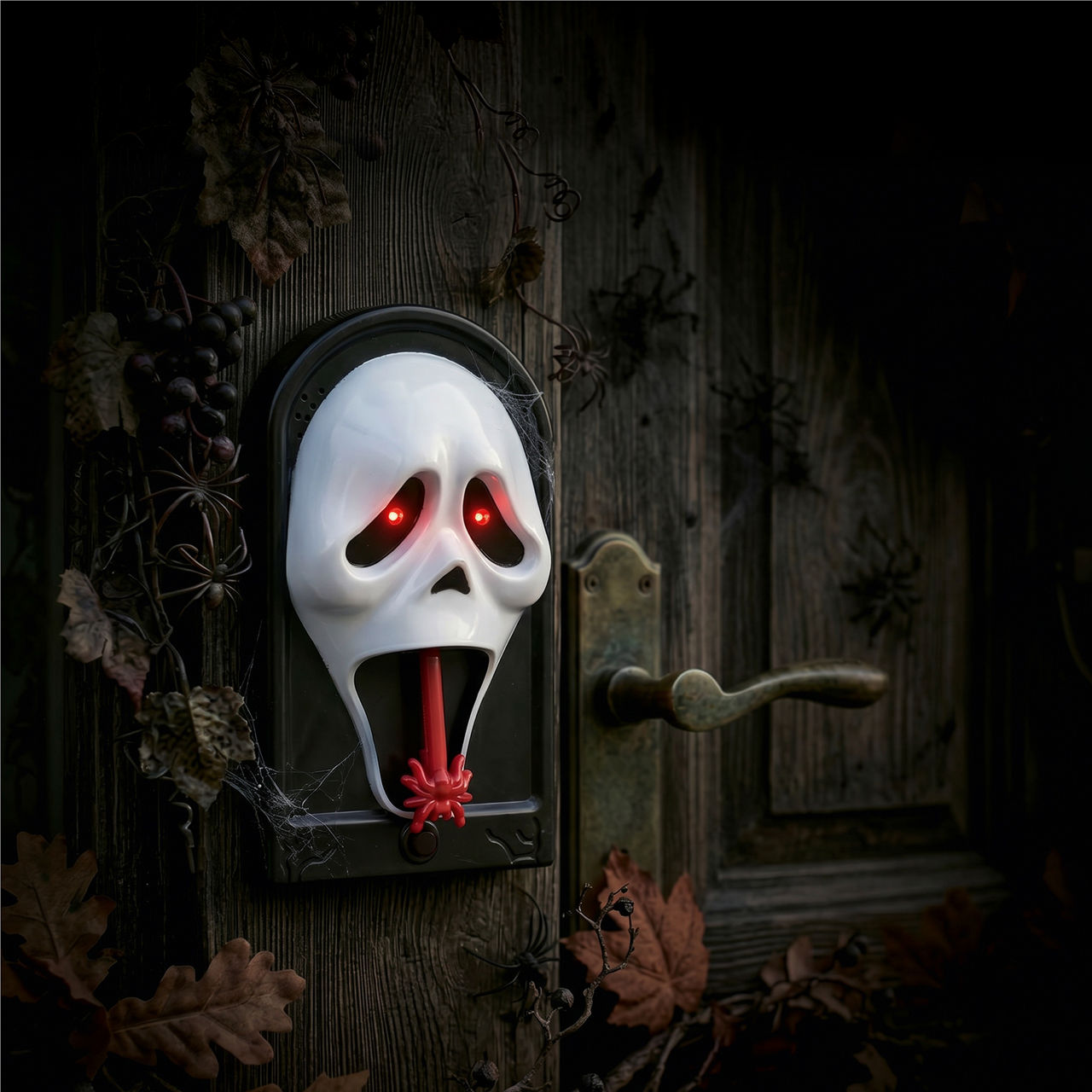 Dzwonek do drzwi LED/Dekoracja LED z dźwiękiem Halloween