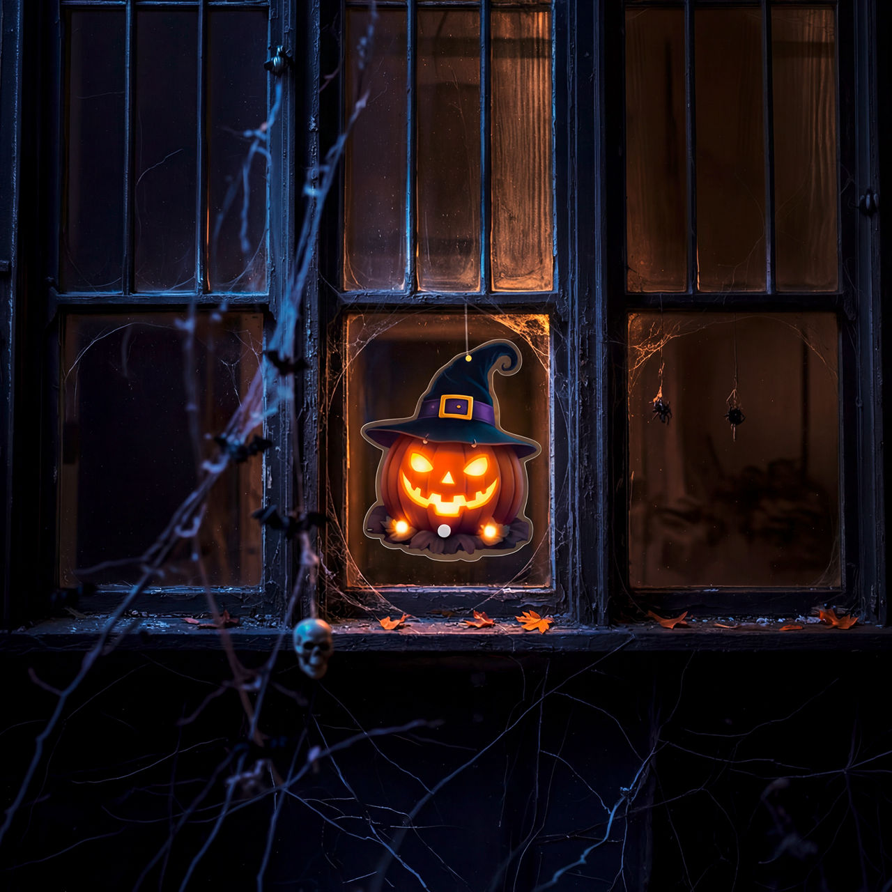 Dzwonek do drzwi LED/Dekoracja LED z dźwiękiem Halloween