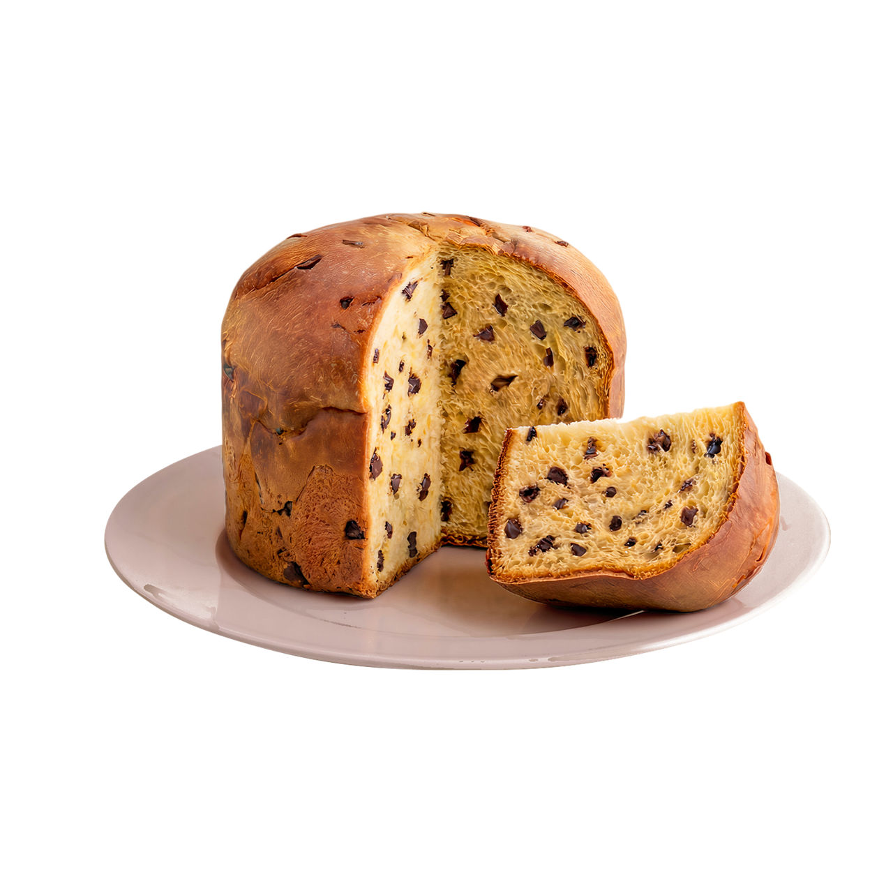 Włoska babka panettone z kawałkami czekolady