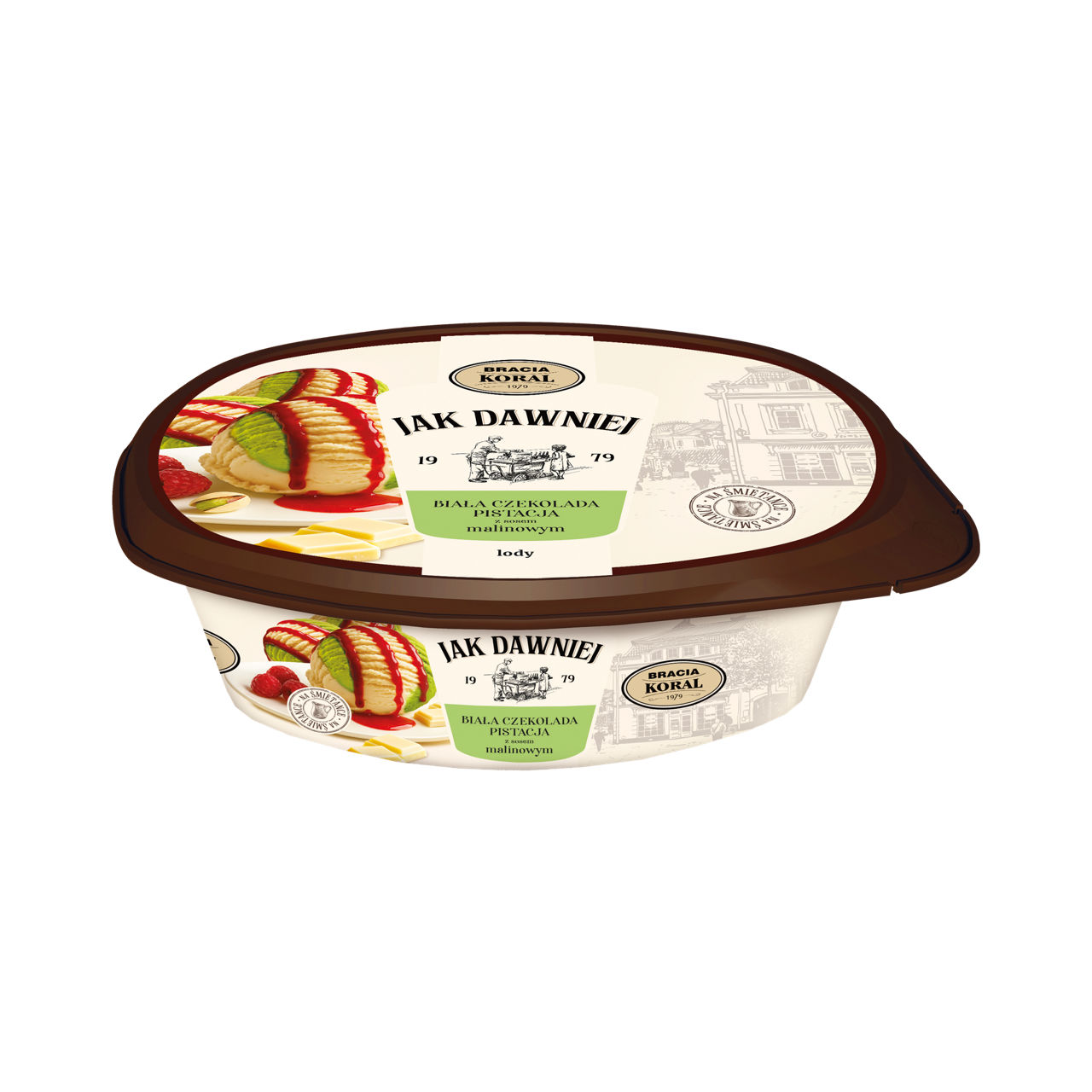 Lody o smaku białej czekolady i pistacji