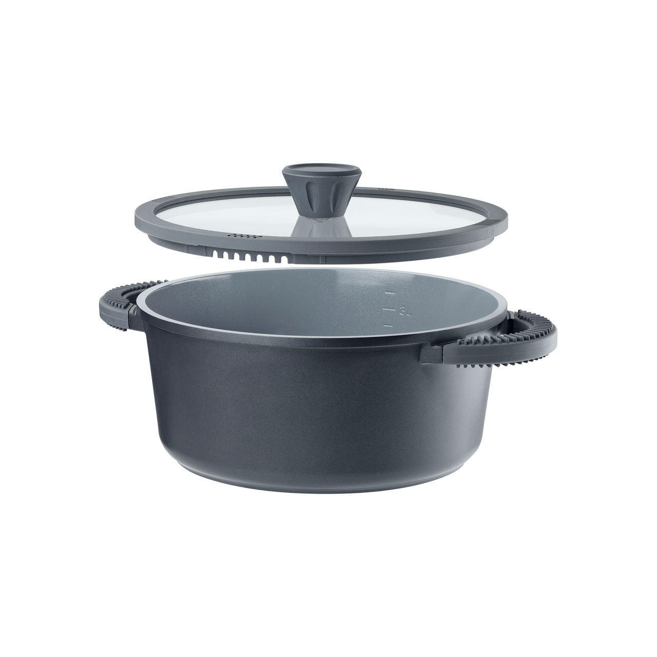 Garnek aluminiowy z pokrywką 28 cm