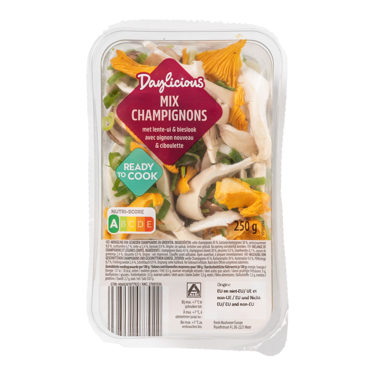DAYLICIOUS Gesneden champignonmengeling (250 g)
