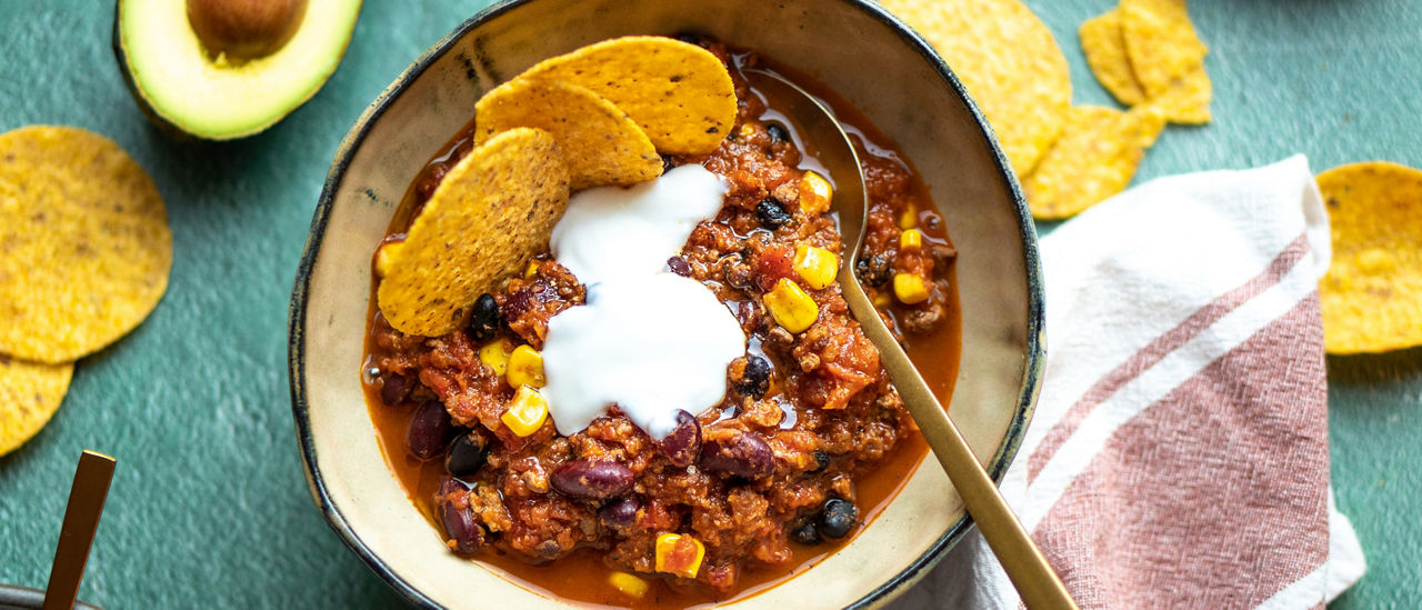 Vegetarische chili bij ALDI