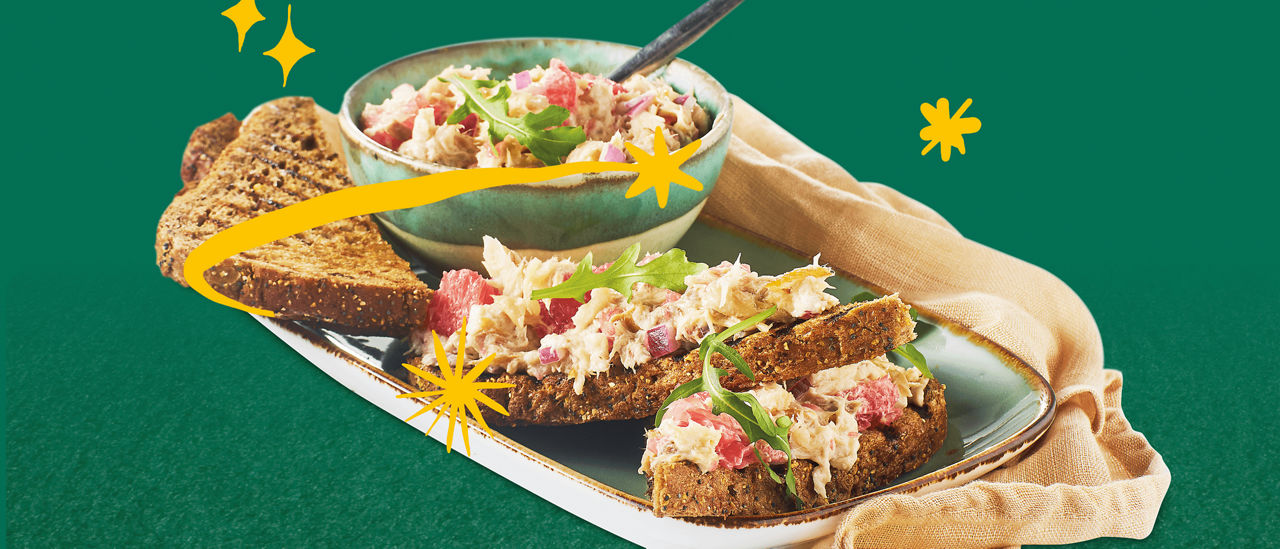 Toast met romige makreelsalade bij ALDI