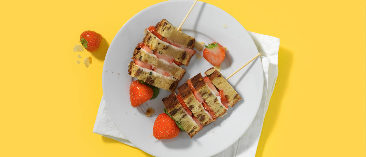 Stolspiesen met aardbeien