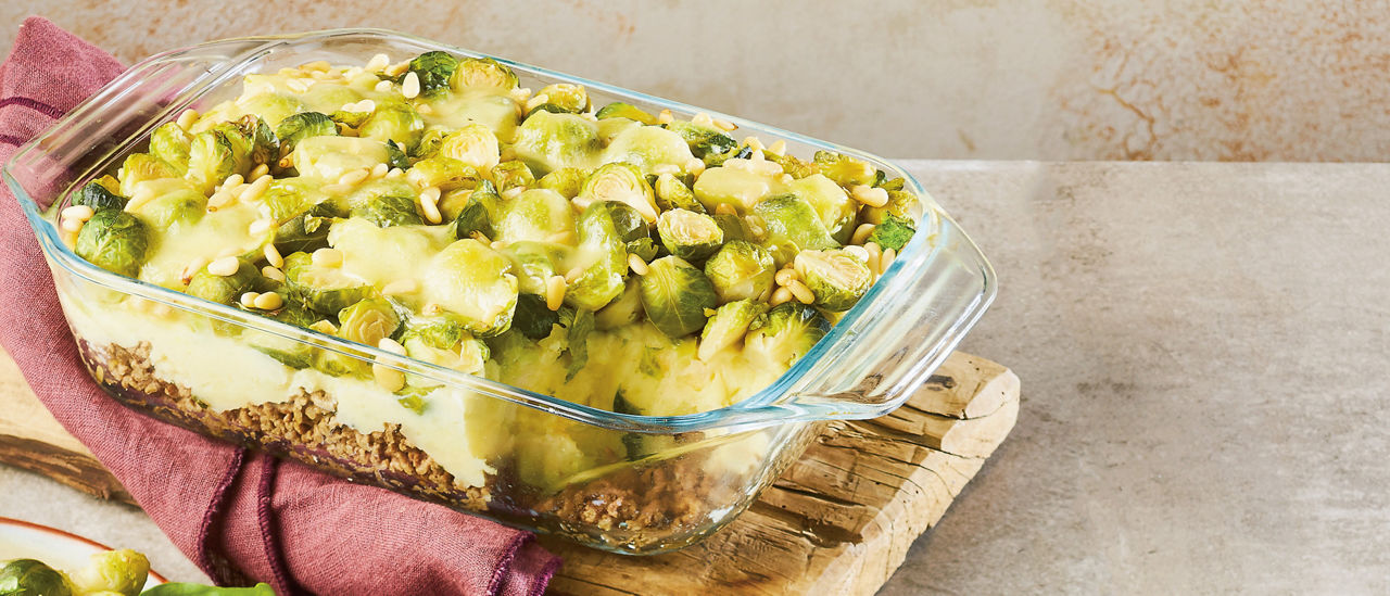 Spruitjesovenschotel met Italiaans gehakt bij ALDI