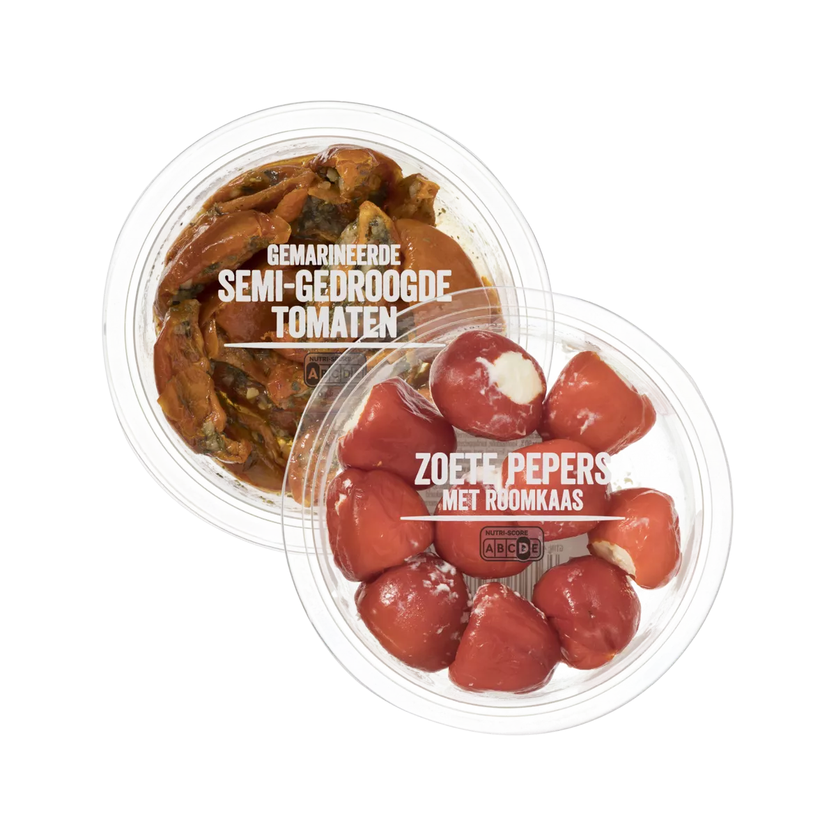 Semi-gedroogde tomaten of zoete pepers