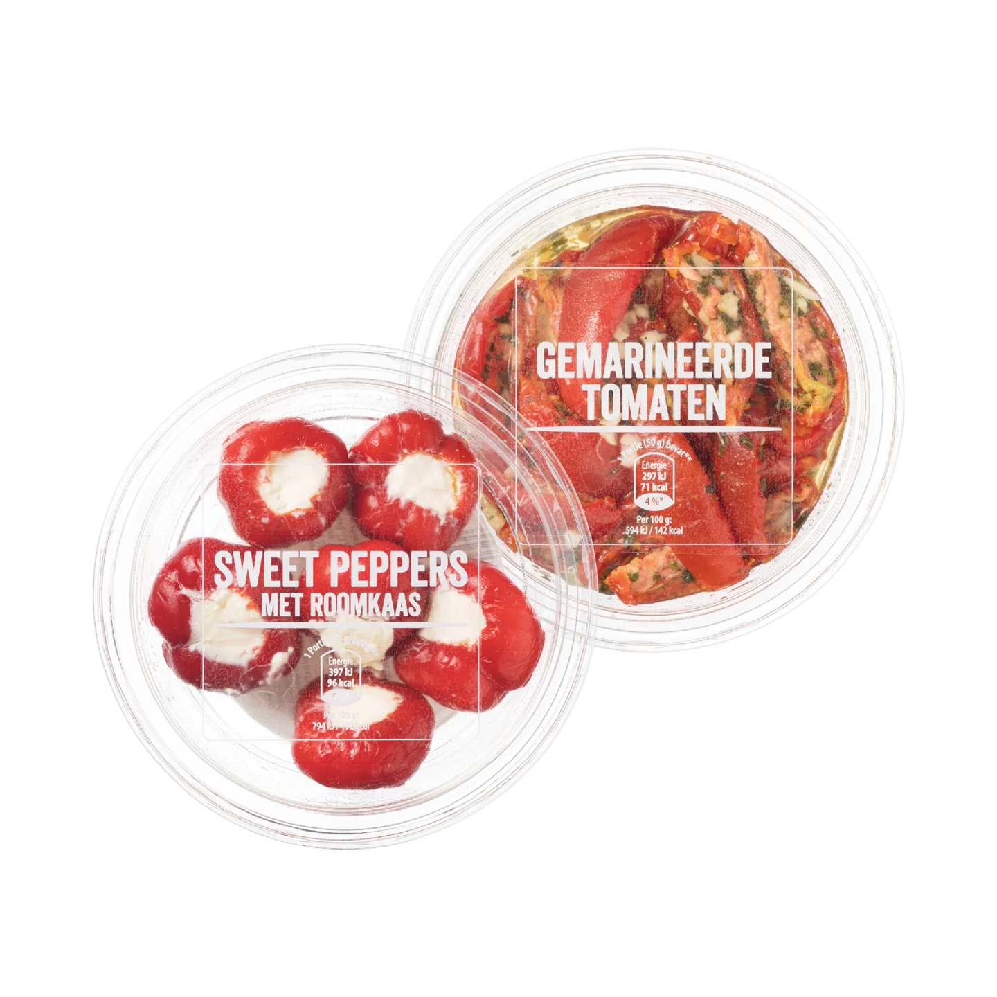 Gemarineerde tomaten of sweet peppers