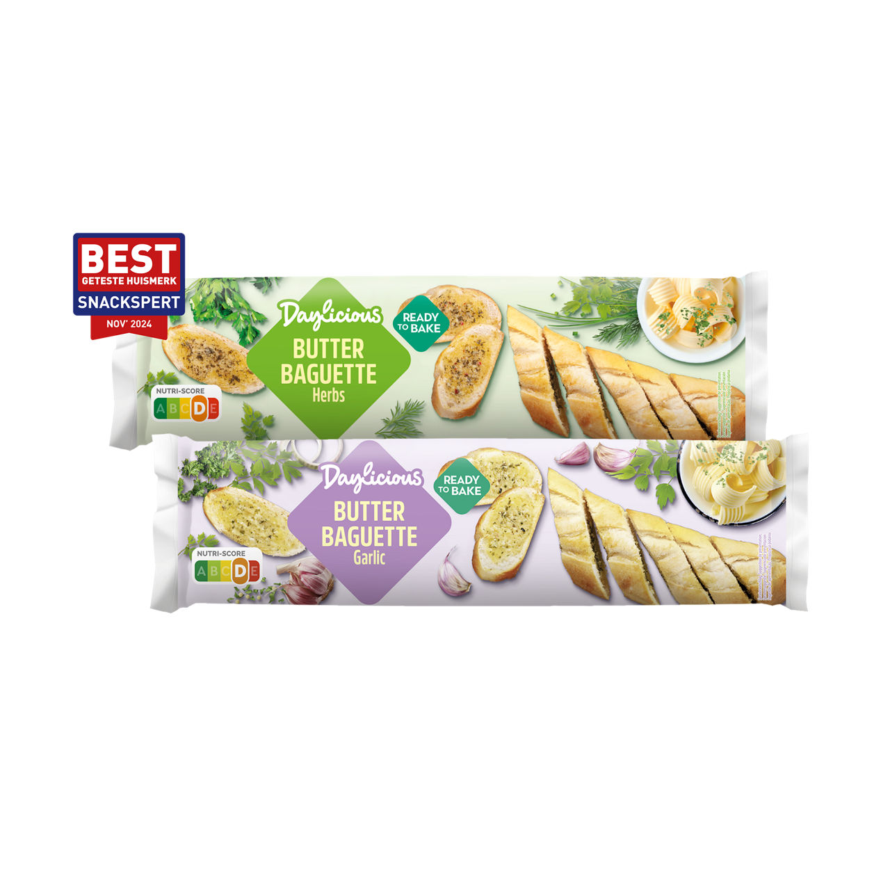 Knoflook- of kruidenboter-baguette