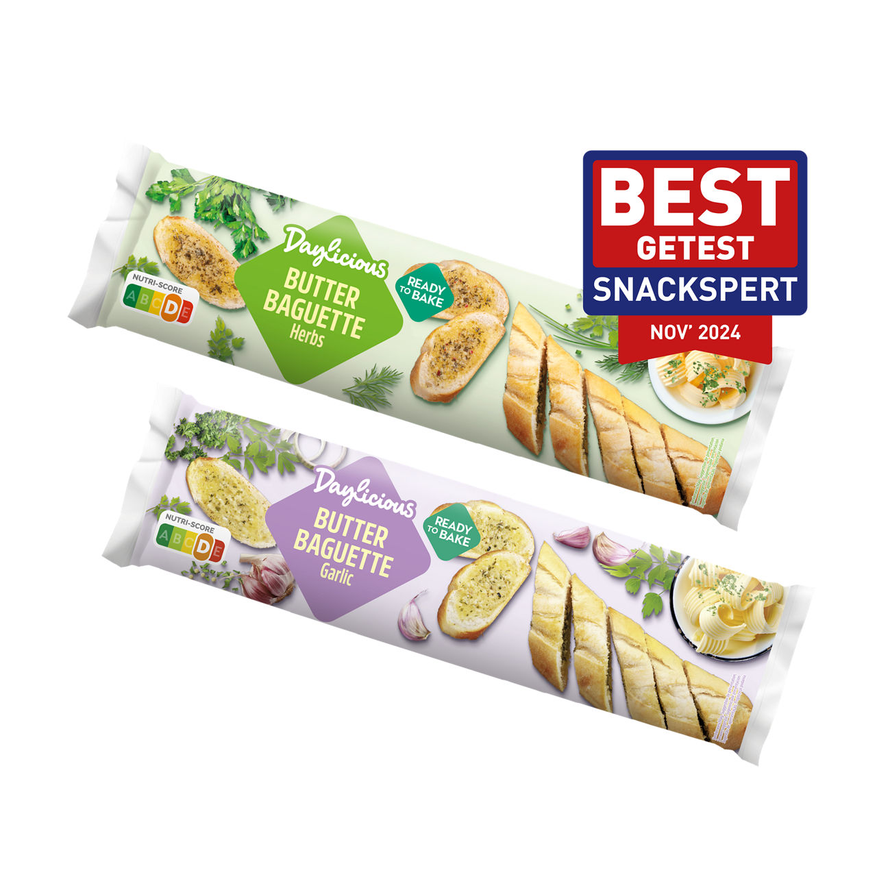 Knoflook- of kruidenboter-baguette