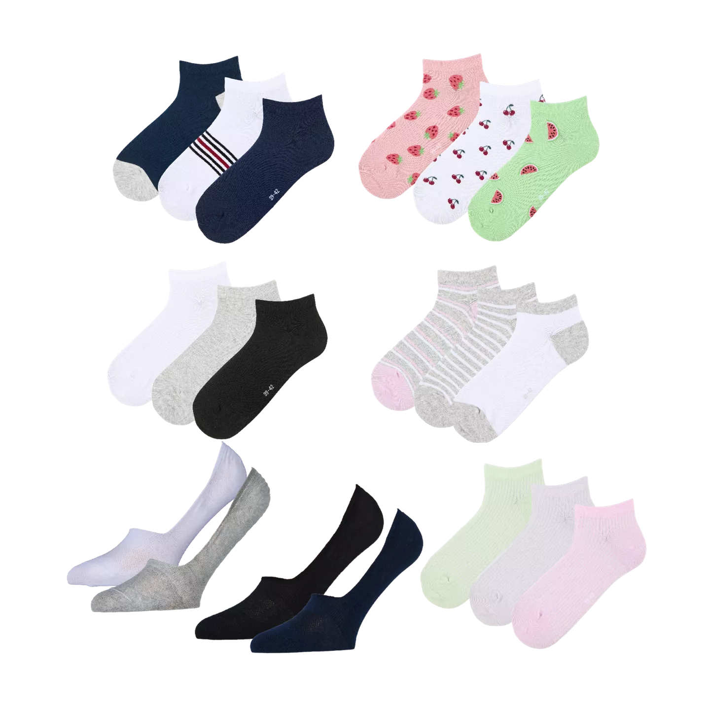2-/3-pack sneaker sokken