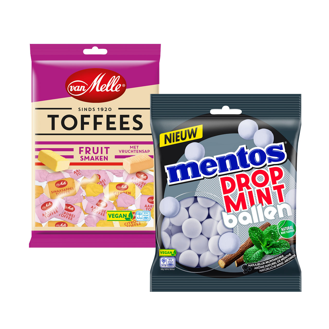 Dropmintballen of toffees