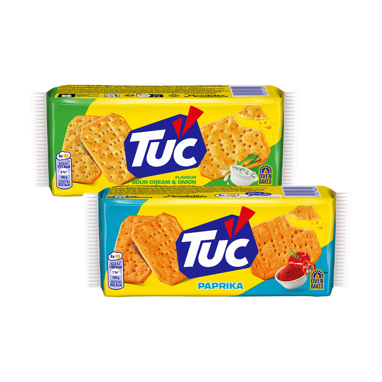 Paprika, bacon of sour cream onion