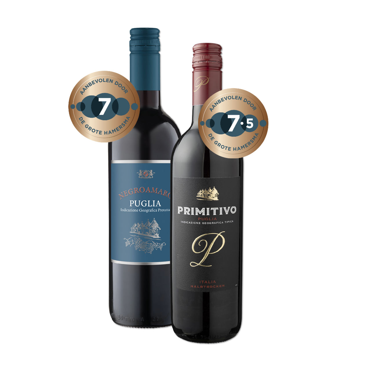 Pinot Grigio delle Venezie, Primitivo en Negroamaro