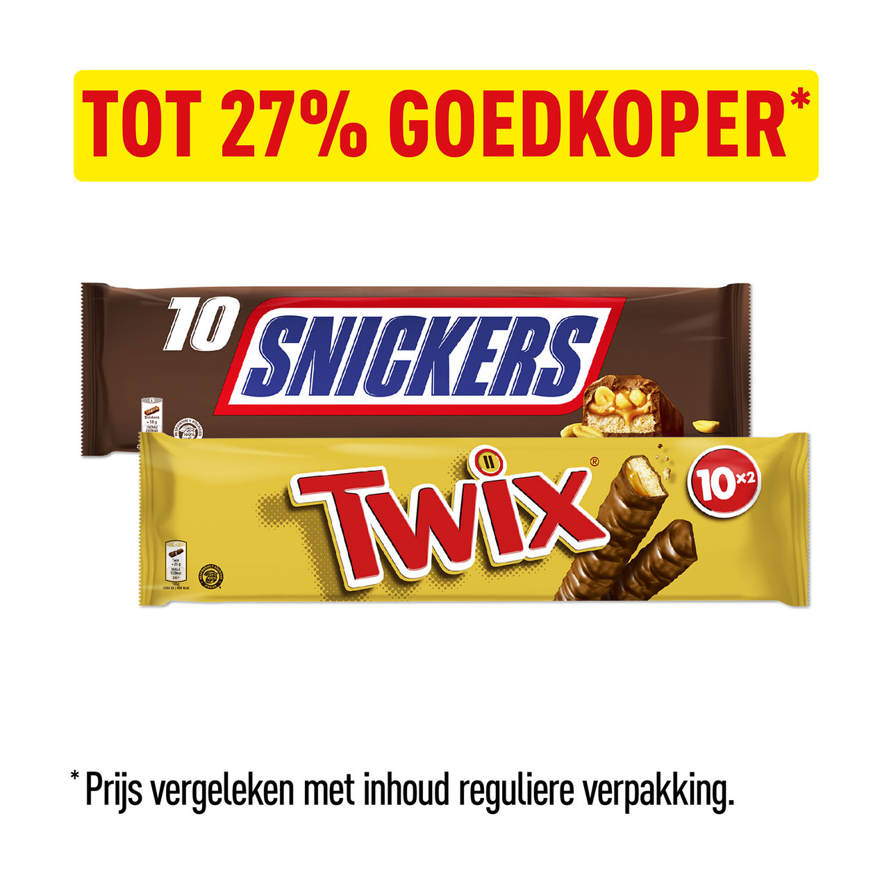 10-pack Mars, Snickers of Twix