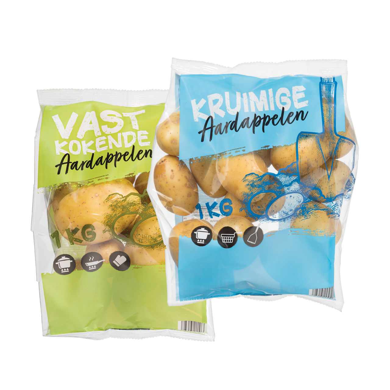 Kruimige en vastkokende aardappelen