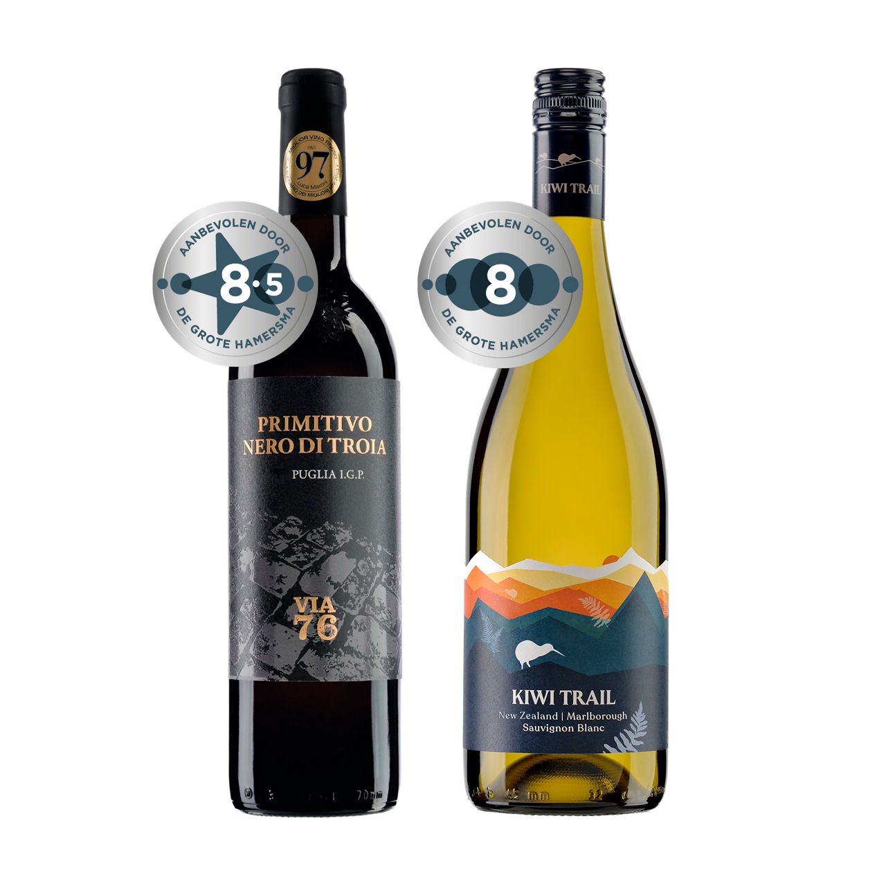Primitivo Nero Di Troia of Kiwi Trail Sauvignon Blanc