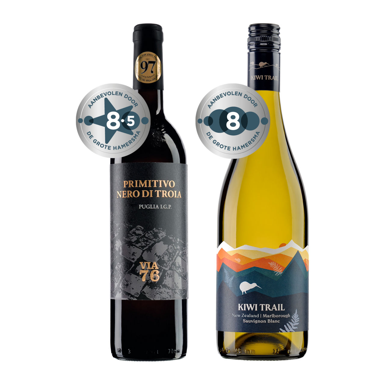Primitivo Nero Di Troia of Kiwi Trail Sauvignon Blanc