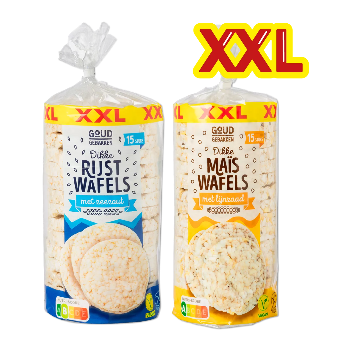GOUD GEBAKKEN Dikke rijst- of maïswafels