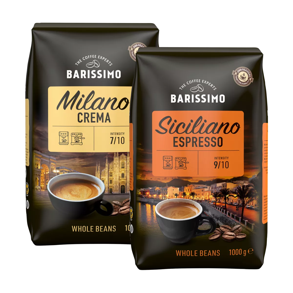 BARISSIMO Koffiebonen Milano crema of Siciliano espresso