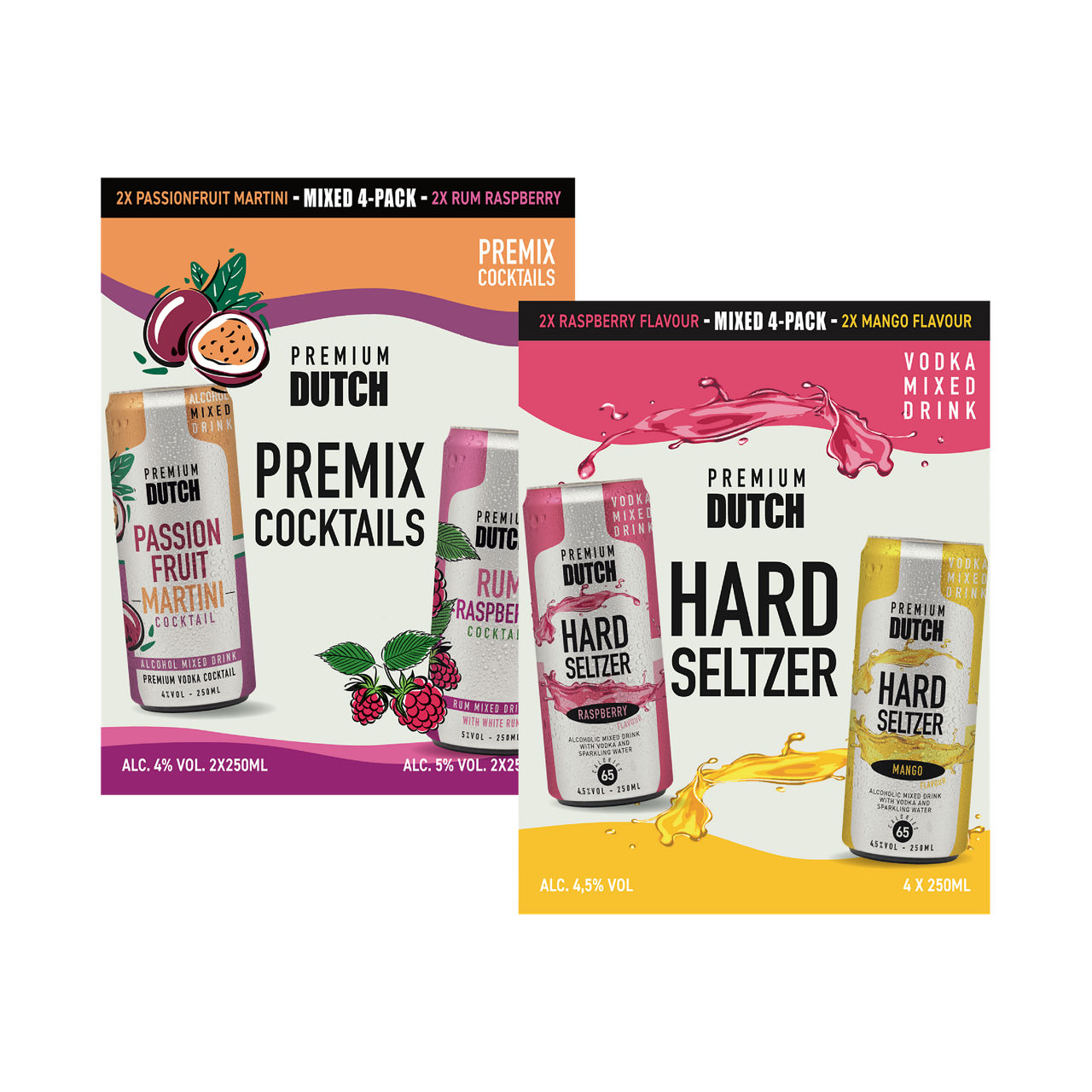 4-pack cocktail, hard iced tea of hard seltzer