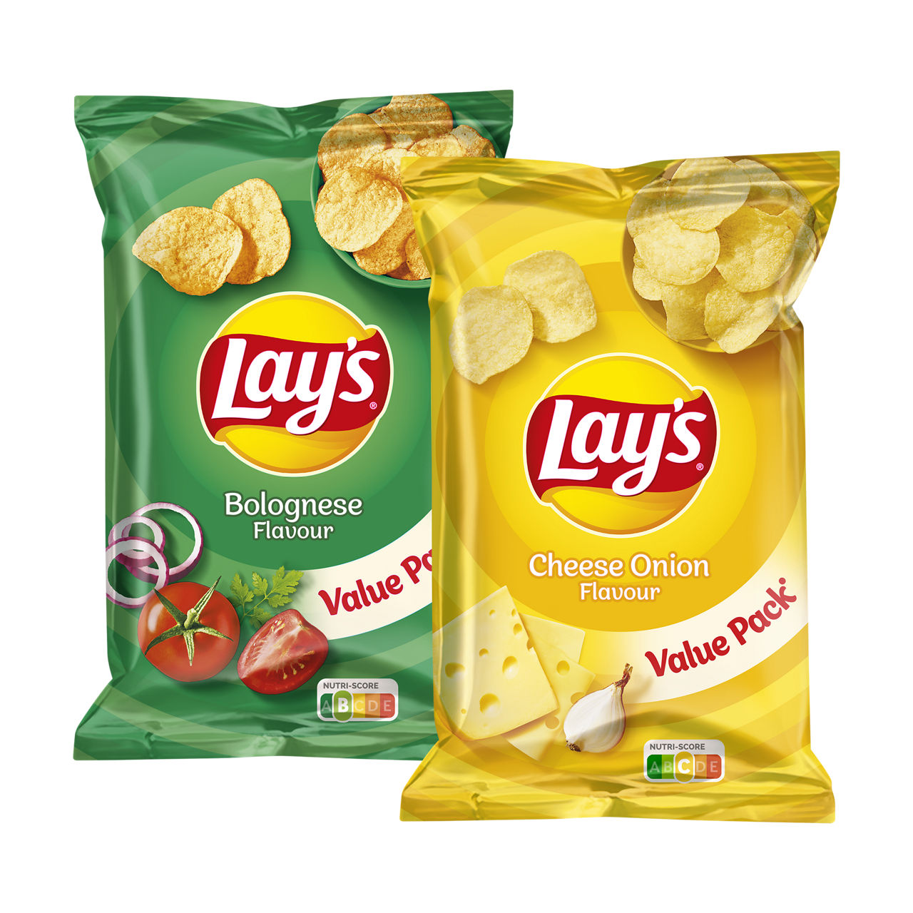 Bolognese of cheese onion chips