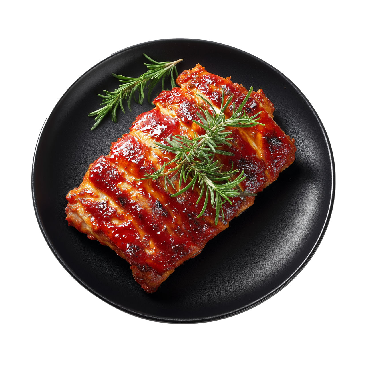 Sweet of spicy gegaarde spareribs