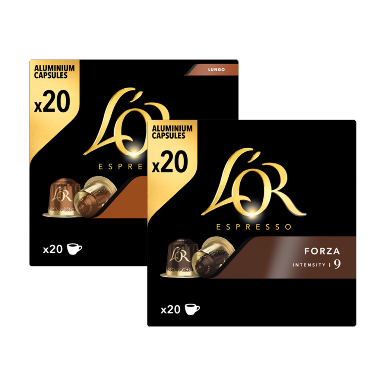 Koffiecapsules decaffeinato, forza estremo of ristretto