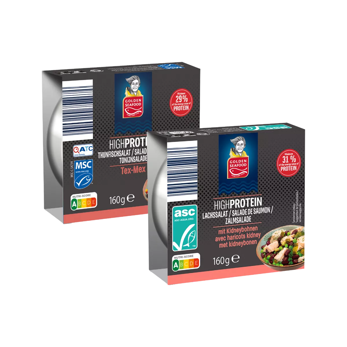 GOLDEN SEAFOOD High protein zalm- of tonijnsalade