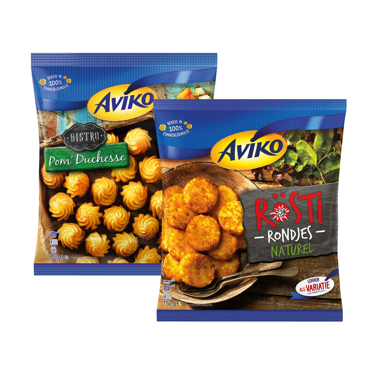 Rösti, pom' Duchesse of mini-aardappelkroketjes